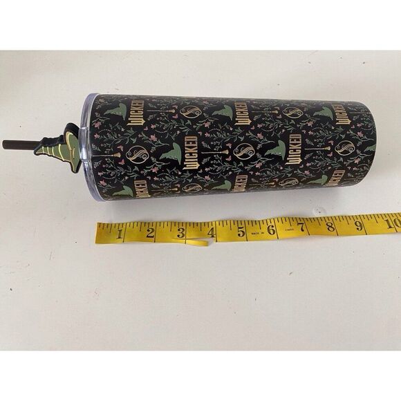 Universal Studios WICKED Elphaba Witch Hat Metal Tumbler With Straw NEW - Picture 15 of 16